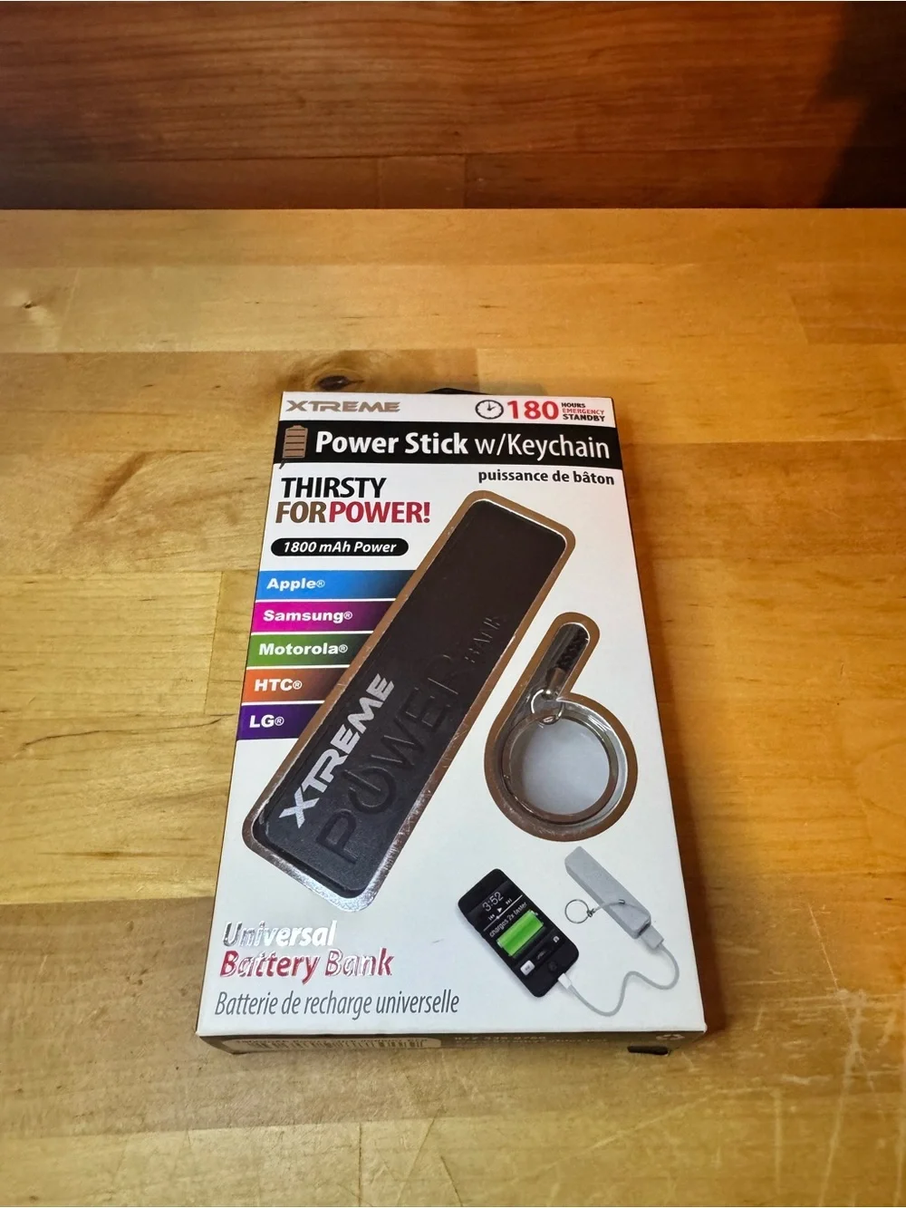 Power Stick Keychain Portable Charger - Black